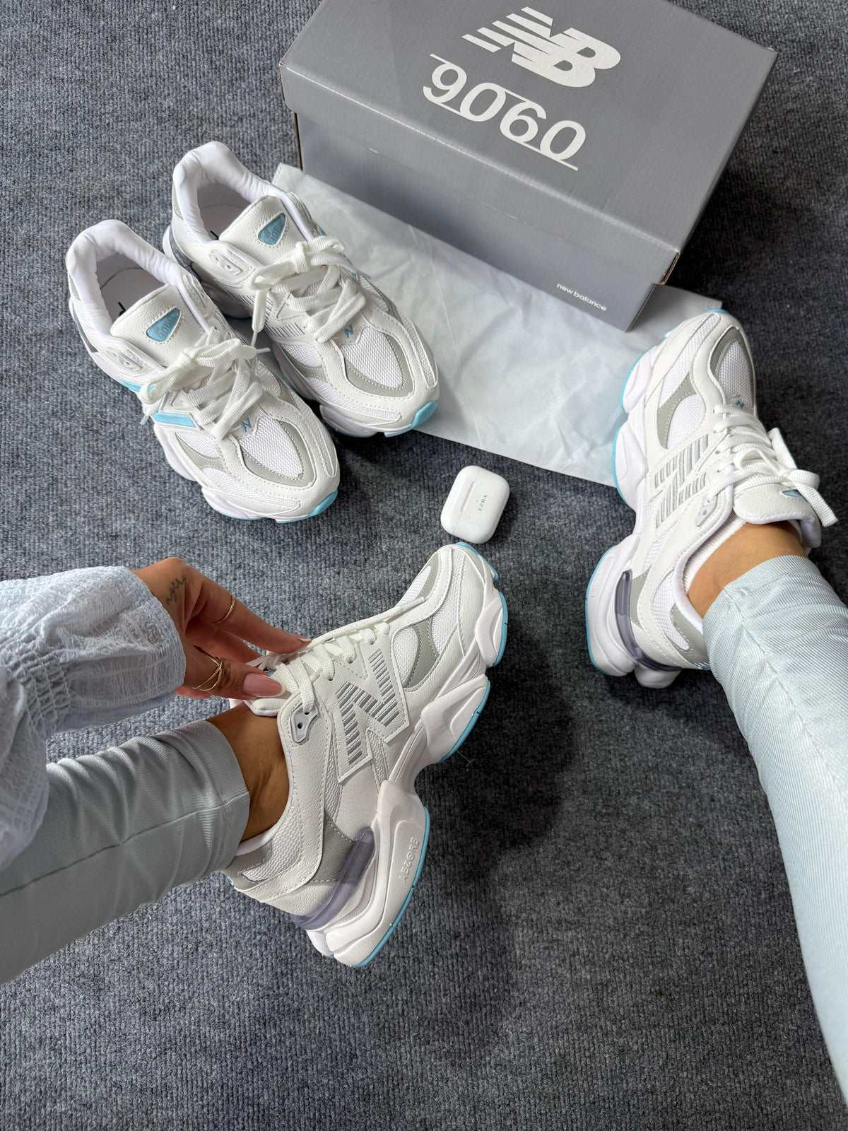 Tênis NB 9060 - Branco / Azul