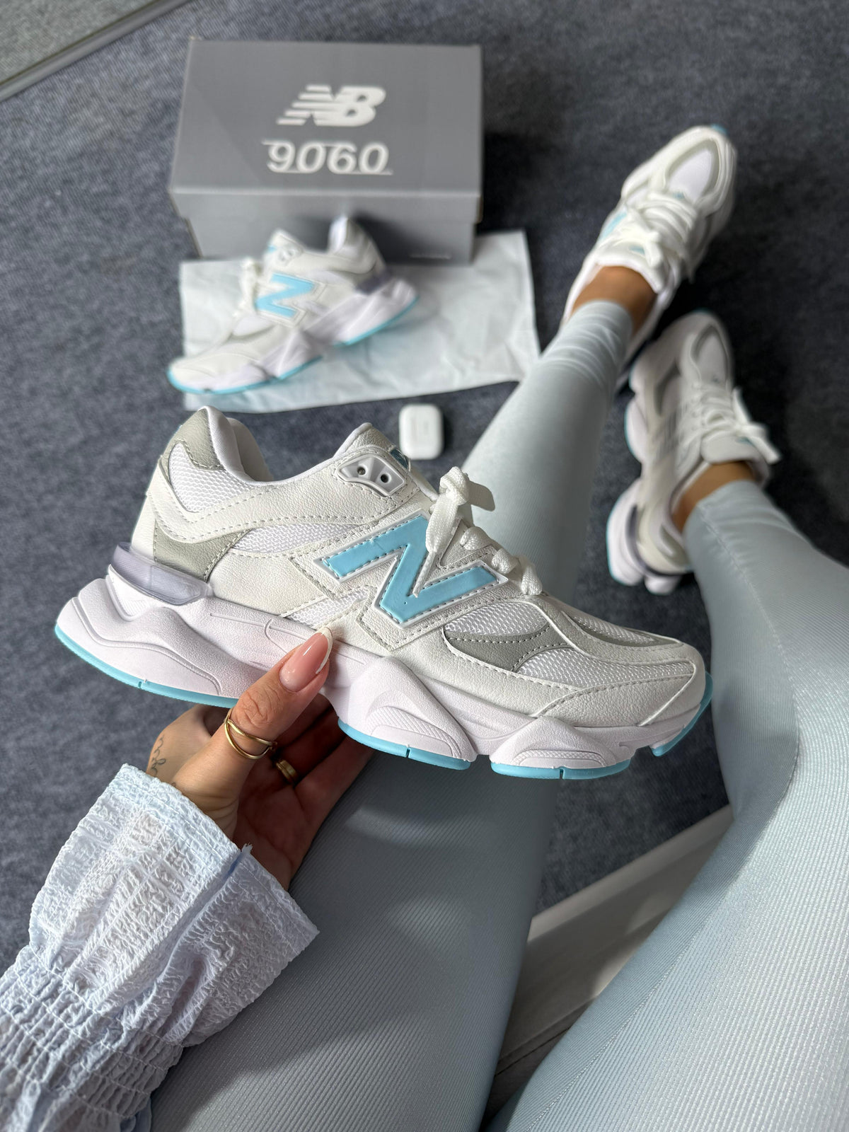 Tênis NB 9060 - Branco / Azul